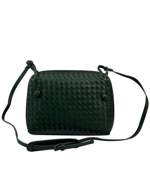 Low Price Green Intrecciato Texture Design Grey Accessories Top Zip Nordini—Fake Bottega Veneta Women'S Crossbody Bag