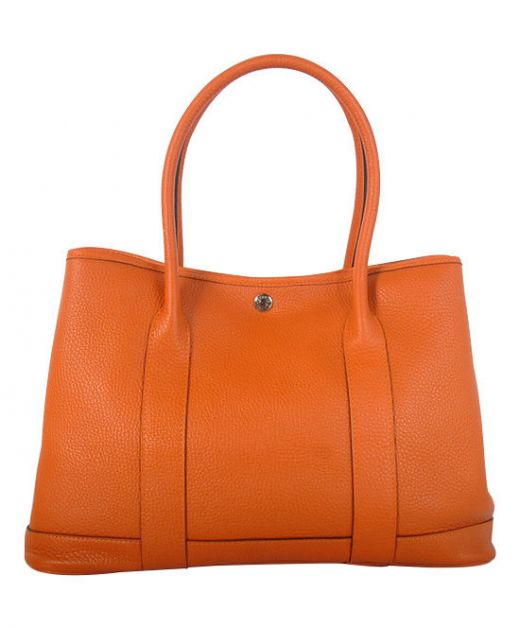 Low Price Orange Togo Leather 31CM Garden Party Belt Strap - Copy Hermes Snap Side Open Top Tote Bag For Ladies