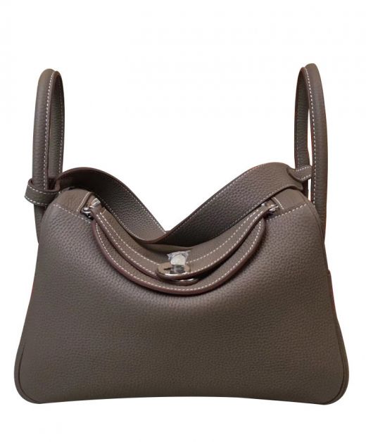 2022 Best Lindy Tan Togo Leather Top Handles Style Silver Hardware - Phony Hermes Double Zipper Flap Design Shoulder Bag