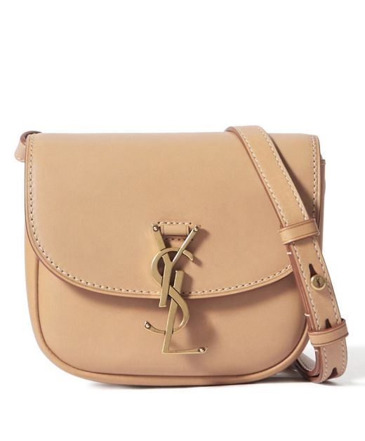 For Sale Light Brown Leather Flap Design Magnetic Closure Gold YSL Knocker Kaia—Replica Saint Laurent Shoulder Bag For Ladies