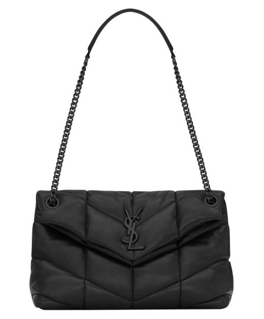Clone Saint Laurent Black Hardware Vertical V Quilted Leather YSL Letter Logo Magnetic Closure Women'S Shoulder Bag